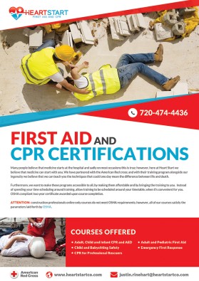 Brochure Design Entry 1397692 submitted by pink to the contest for Heartstart First Aid and CPR run by jrinehart25