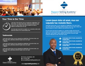 Brochure Design Entry 1433771 submitted by hym35 to the contest for Rapport Selling Academy presents Rapport Selling Workshop run by JaiNewday