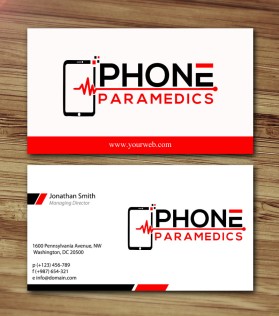 Business Card & Stationery Design Entry 1480788 submitted by CreativeBox16 to the contest for Phone Paramedics run by phoneparamedics