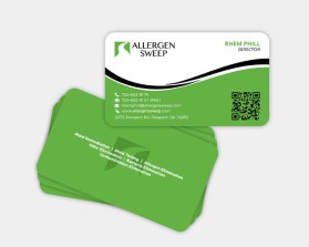 Business Card & Stationery Design Entry 1523669 submitted by Mackleon_Designing to the contest for Allergen Sweep, LLC. run by rhemphill@allergensweep.com