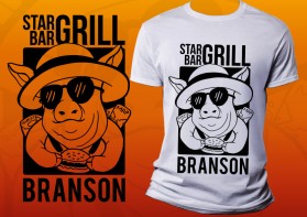 T-Shirt Design Entry 1859879 submitted by beekitty7 to the contest for Star Bar Grill Branson  run by StarBarGrill